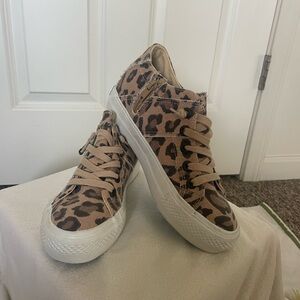 Blowfish Sidezip Leopard Print Women's Sneakers